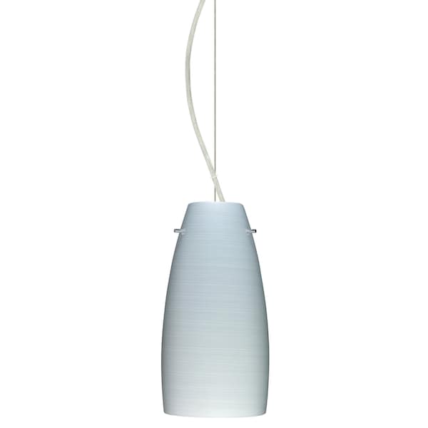 Besa Lighting Tao 10 Cord Pendant, Chalk, Satin Nickel Finish, 1x75W Incandescent 1KX-1512KR-SN - main